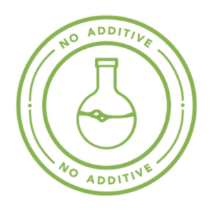 Green logo with a beaker icon and 'No Additive' text on a white background