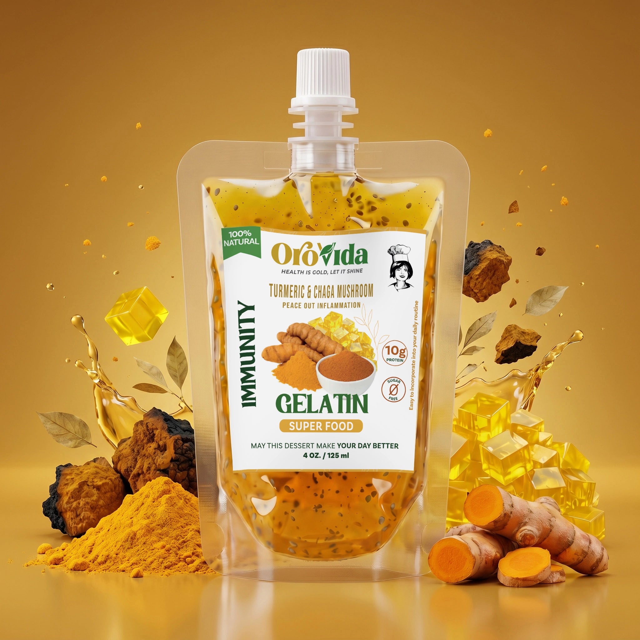 Turmeric Golden Gelatin - Orovida
