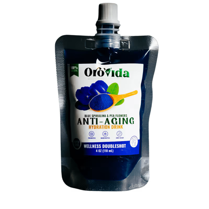Orovida anti-aging hydration drink package on a white background